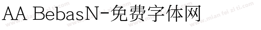 AA BebasN字体转换